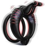 Male Vibrating Cock Ring Vibrator Sex Toys With Remote Control, Double Penis Ring Trainer Vibrator Sex Toys For Couples With 10 Vibrations Modes For Couples Pleasure, Clitoral Stimulator For Women