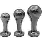 Anal Plug Trainer Set 3Pcs - Stainless Steel Expanding Butt Plug Kit For Adult Anal Toys, Gradual Sizing With Comfort Design For Men Women (Gun Black)
