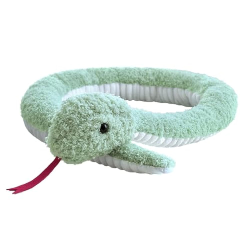 Green Plush Snake Stuffed Animal Toy, Soft Cuddly Plushie Hugger Toy For Boys & Girls, Gifts For Kids Or Girlfriend, 50 Inches