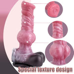 Animal Penis 8.3 Inch Realistic Wolf Dildo Large Size Anal Plug Adult Sex Toys (Pink + Gray)