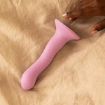 Hello Pretty Big Dil - 6.6 Inch Dildo - Curvy And Wavy Design Targets G-Spot And P-Spot - Firm, Yet Flexible - Body-Safe Silicone - Waterproof Suction Base For Men And Women - Harness Compatible