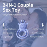 E-Intense Moose Vibrating Cock Ring For Men Silicone Penis Ring Vibrator Couples Adult Sex Toys With 7 Vibration Patterns Extra Studded Ipx6 Waterproof Toys For Couples Adult Pleasure
