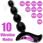 Vibrating Anal Beads + Jeweled Anal Plug