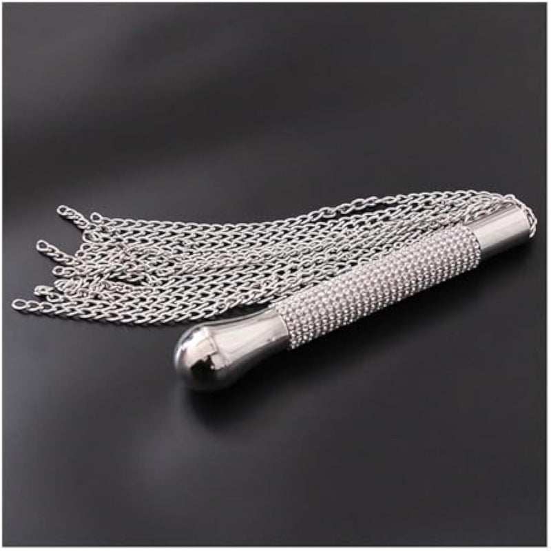 Sm Bdsm Sex Whip, Metal Diamond Handle Chain Whip Flogger Flirting Fantasy Fetish Hand Paddle Flirting Fantasy Sex Toys Fetish Kinky Restraint Bondage Sex Role Play For Adults Paddles Tickler Wip