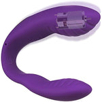 Rechargeable 12-Frequency U-Shaped Vibrator Wearing Vibrator Couple Sex G-Spot-Purple