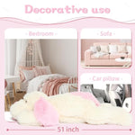 Giant Dog Stuffed Animals, 51Inch Large Stuffed Dog Plush Soft Big Pillow Gifts For Kids,Girls, Boys, Pink