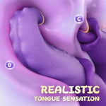 Sex Toys Vibrator, Tongue Toy For Women Thrusting Vibrators Dildo Rose Sex Toy With 10 Licking & Vibration Modes, G-Spot Clit Stimulator Pleasure Tools For Female Adult Toys