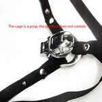 Chastity Belt Male Three-Way Auxiliary Belts Device Accessory Strap Cage Testicle Ring Bondage Restraints Sex Furniture Toys For Men (Three-Way Belt)