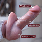 Handmade 4.92 Inch Realistic Dildo, Realistic Suction Cup Anal Dildo for Men and Women Soft Dildos, Lifelike Liquid Silicone Adult Sex Toys for G-Spot Stimulator and Anal Play