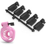 5 Pcs Chastity Cage Accessories Key Lock, Male Chastity Devices Disposable Plastic Permanent Invisible Lock Keys Set for Travel One-time Key Kit, for Nylon Penis Cage Bondage Gear & Accessorie