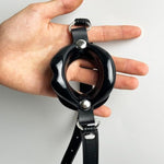 Lip Mouth Gag O-Shaped Mouth Plug Mouth Opener Restraint Bondage Fetish Bdsm (Black)