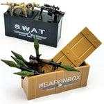 Military Weapon Pack Army Accessories Kits Toys Include Camouflage Guns Shields E.O.D Suits For Army Soldiers Weapons Equipment Gear Set Compatible With Major Minifigure Building Block Toy (200+Pcs)