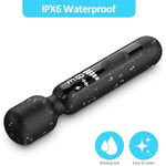 Wand Vibrator Personal Massager, Clit Stimulator Vibrator With Display, 9 Electric Shock Modes & 9 Vibrating Modes Adult Sex Toys For Women Female (Black)