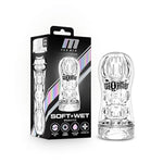 Blush M For Men 6.75" Magnifier Self-Lubricating Masturbator, Multiple Pleasure Chambers, Perfectflo Mimics Blowjbs, Ultra Soft Squeezable Realistic Pussy Stroker - Pocket Adult Sex Toy Men - (Clear)