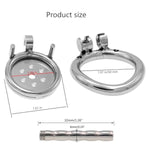 Flat Metal Male Chastity Cock Cage Steel Stainless Virginity Lock Belt With Negative Extreme Catheter Bdsm Cage Adult Game Sex Toy Chs158-50Mm-Duan