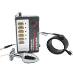Metal Anal Butt Plug with Electro Stimulation for Adult Unisex - Beginner Friendly Sex Toy