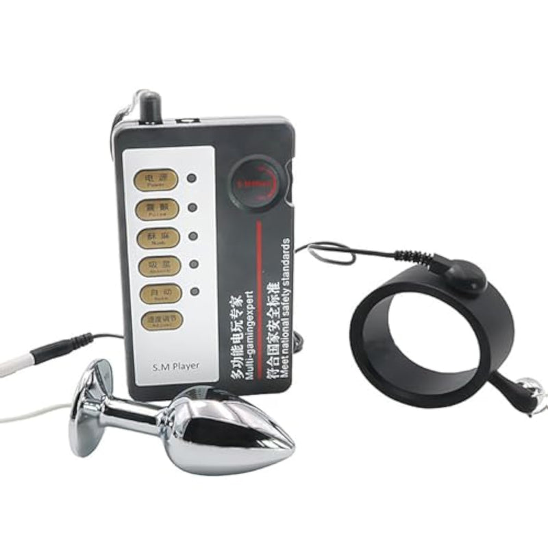 Metal Anal Butt Plug with Electro Stimulation for Adult Unisex - Beginner Friendly Sex Toy