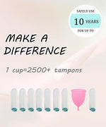 Menstrual Cups with Collapsible Storage Cup, Leak-Proof Design with Medical Grade Silicone Period Cups Reusable, Tampon and Pad Alternative,for Light Flow and Heavy Flow Large+Small