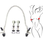 Bdsm Nipple Clamps Set Adjustable Pressure Nipple Clips Non-Piercing Nipple Puller Breast Clamps With Chain Adult Sex Toys Nipple Suckers For Adult Men Women Sex Sm Game