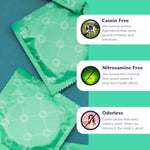 Royal Extra Large Ultra Thin Vegan Condoms for Men - Premium Lubricated Natural Condom - Unflavored Lubricant, Organic Latex - Odorless, Snug, Natural Feel - Safe & Durable - 10 Pack