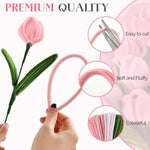 400 Pcs Pink Pipe Cleaners Craft Kit for DIY Flowers, School Projects & Gifts