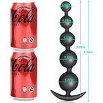 Silicone Anal Beads Butt Plug-Flexible Anal Chain Sex Toys With Different Size Anal Balls Prostate Massage Anal Trainer Anal Plug For Men Women Couples Anus Dilator Anal Bead Dildo Anal Toys (5 Balls)
