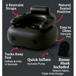 Inflatable Sex Chair With Restraints +Mask Bondage Chair & Sex Furniture For Adults Blow Up Sex Chair – Portable Sex Sofa, Sex Bench, Sex Couch, Sex Stool, Sex Seat – Discreet & Durable