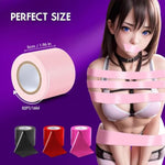 3 Pcs Bdsm Bondage Restraints Tape Set – 52 Feet Versatile Sm Adult Toy For Couples,Sexual Restraint Tape Electrostatic Tape?Black, Red, Pink, Peach Red?