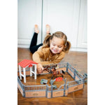 Horse Stable Playset, Horse Toys Set For Girls And Boys With Rider, Farm Animal Figurines Barn Toys, Pretend Play For Kids 3-5 6 7 8-10 Birthday Gifts