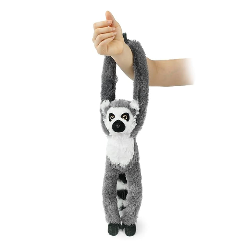 Stuffed Lemur Toy Hanging Stuffed Animal, Hooks And Stuffed Animals With Rings For Kids, Gifts For Boys And Girls,Lemur Plush Decoration Toys Hanging 20Inches