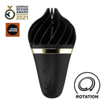 Sweet Treat Vibrator Sex Toy | Adult Toys For Women | Lay-On Vibrator With Rotating Flaps | Vibrating Sexual Pleasure Device | Stimulation Vibrators | Woman Sextoy (Black/Gold)