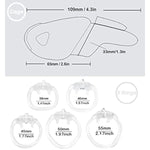 Ht-V5 Male Chastity Device Leightweight Chastity Cage Resin Ergonomic Breathable Chastity Devices With Latest Button Lock And Exclusive Keys Maxi (1.97" Ring(50Mm), Clear)