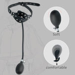 Mouth Gag Silicone Inflatable With Adjustable Elastic Belt,Bondage Gags With Locking For Adults Couples,Sex Toys Balls Bdsm Adult Restraints Kit