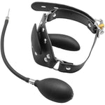 Inflatable Gag Silicone Dildo Mouth Gag Bondage Restraint Adjustable Strap On With Lock Open Mouth Plug Ball Bag Bondage Gags Mouth Sex Toys Slave Adult Bdsm Sex Games For Fetish Couples Unisex