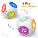 Bilingual Educational Toys For 1 Year Old Boy Girl, Musical Learning Cube Baby Toy 6-9-12-18 Month, Christmas Birthday Gift For 1 Year Old Boy Girl
