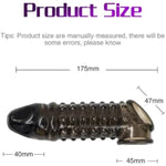 Penis Sleeve Penis Pump Adult Sex Toys For Men, Penis Extension Male Sex Toy With Ball Stretcher, Penis Extender Cock Sleeve Girth Enhancer Add 1.5", Super Stretchy Silicone Penis Ring Sex Toy
