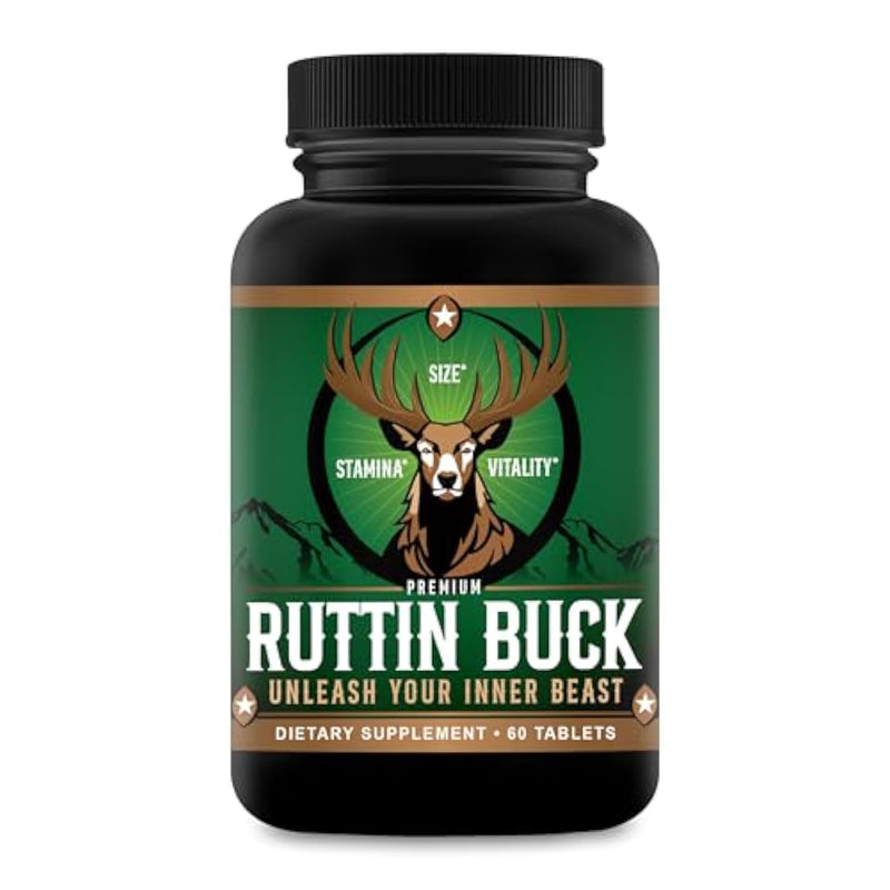 Ruttin Buck - Size Enhancement Pills For Men - Boost Stamina, Performance, Drive & Energy- Add Inches Fast- 4"-6” Gains- Thickness And Length - Natural, Safe And Effective- 60 Tablets