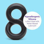 Black Magic 8 Stretchy Love & Ball Ring - Hypoallergenic Silicone - Easy To Use