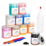 Washable Chalk Paint Kit for Kids - 10 Non-Toxic Colors Outdoor Art Play