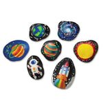 Glow-in-the-Dark Space Rock Painting Kit for Kids, Galaxy Garden Craft Set Ages 5-12