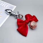 Bullet Metal Butt Plug For Women With Bow Bullet Butt Plug With Bell Anal Plug Sex Toy