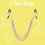 Bdsm Nipple Toys, Adjustable Metal Nipple Clamps, Bdsm Clips For Adult Play, Adjustable Sex Clamps, Nipple Clips Breast, Adult Toys Bdsm, Body Jewelry Non Piercing (Purple)