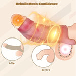 Glans Exposed Penis Sleeve With Cock Ring Sex Toy, Cock Sleeve Extender Cover, Soft Silicone Penis Enlarger For Couples,Cock Enlarger Sex Toys For Men