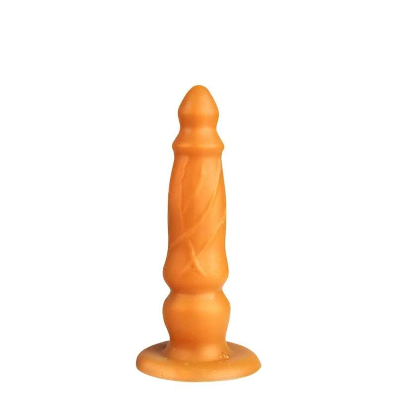 Tapered Head Anal Plug Vaginal Fit G-Spot Stimulation Dildo Bulge Textures Prostate Massage With Strong Suction Cup For Women Men Masturbation Couple Flirt Liquid Silicone Sex Toy (M)