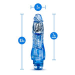 Fantasy Vibe Adult Sex Toy - 8.5 Inch Long Realistic Ipx7 Waterproof Vibrating Dildo - Soft Lifelike G Spot Clitoral Stimulator - Multi Speed - Women Men & Unisex - Clear Blue