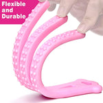 Textured Spanking Paddle For Sex Play, Rubber 3 Fingers Slapper With Bumps Flexible Flirt Toy For Sm Bondage Game Adult Couple 10.82 Inch Pink