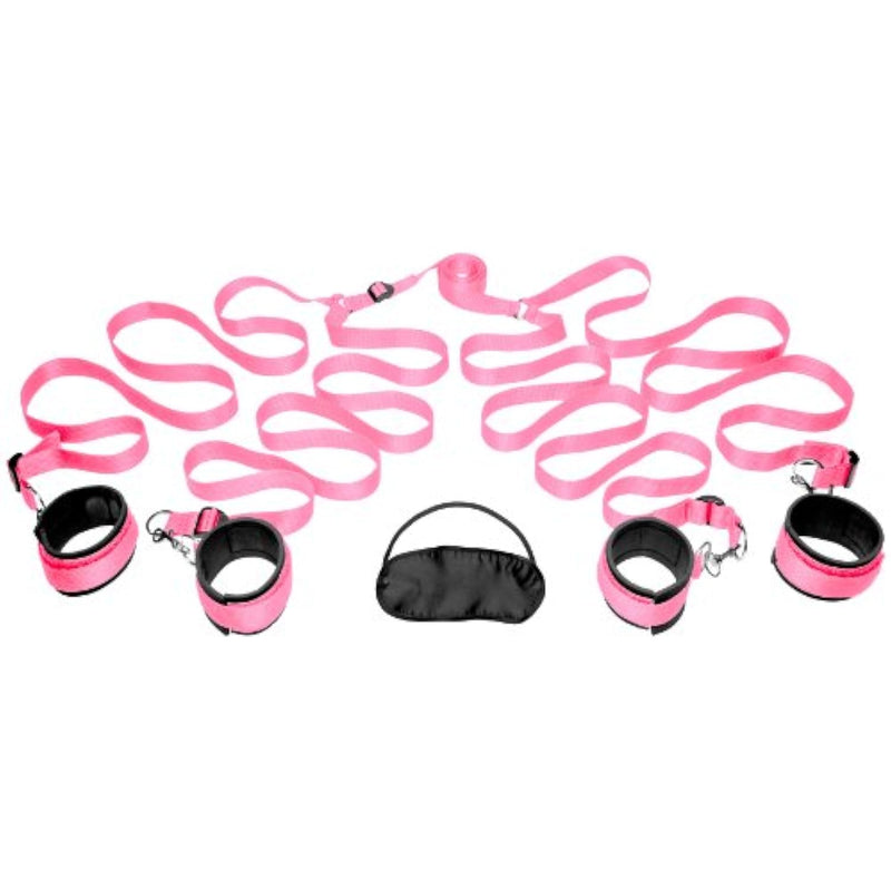 Bedroom Restraint Bondage Kit, Pink