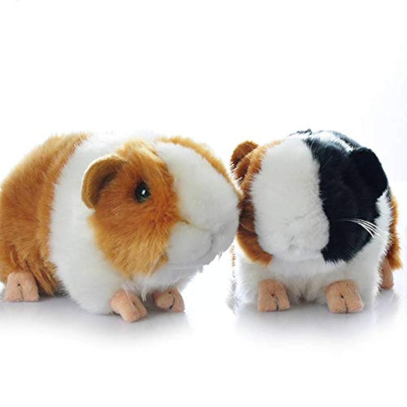 Cute Rabbit 8 Inch Guinea Pig Plush Toy Stuffed Animal Toy Plush Animal Doll (Black+Orange)