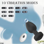 Adult Sex Toys Anal Plug Vibrator - 2Pcs Anal Douche Set And Prostate Massage, Wireless Remote Control 10 Frequency Vibration Mode, Adult Sex Toys & Games, Suitable For Men And Women And Couples Fun