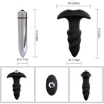 Anal Plug Sex Toys Vibrator- 3Pcs Silicone Anal Toys Butt Plug Training Kit With Remote Control 10 Frequency Vibration, Vibrating Anal Plug And Prostate Massager, Adult Sex Toys And Games